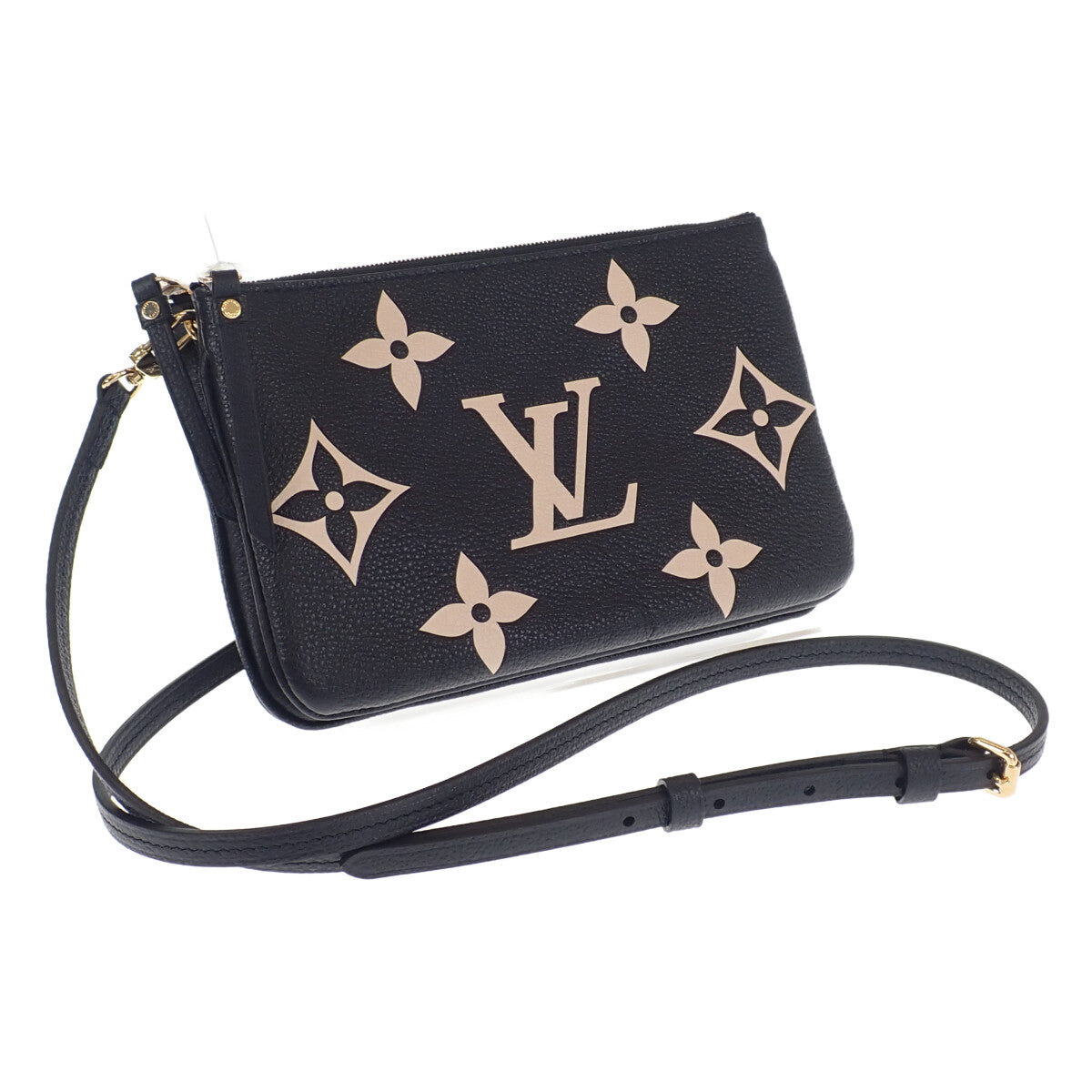 Louis Vuitton Pochette Double Zip Leather Shoulder Bag M80787 in Excellent condition