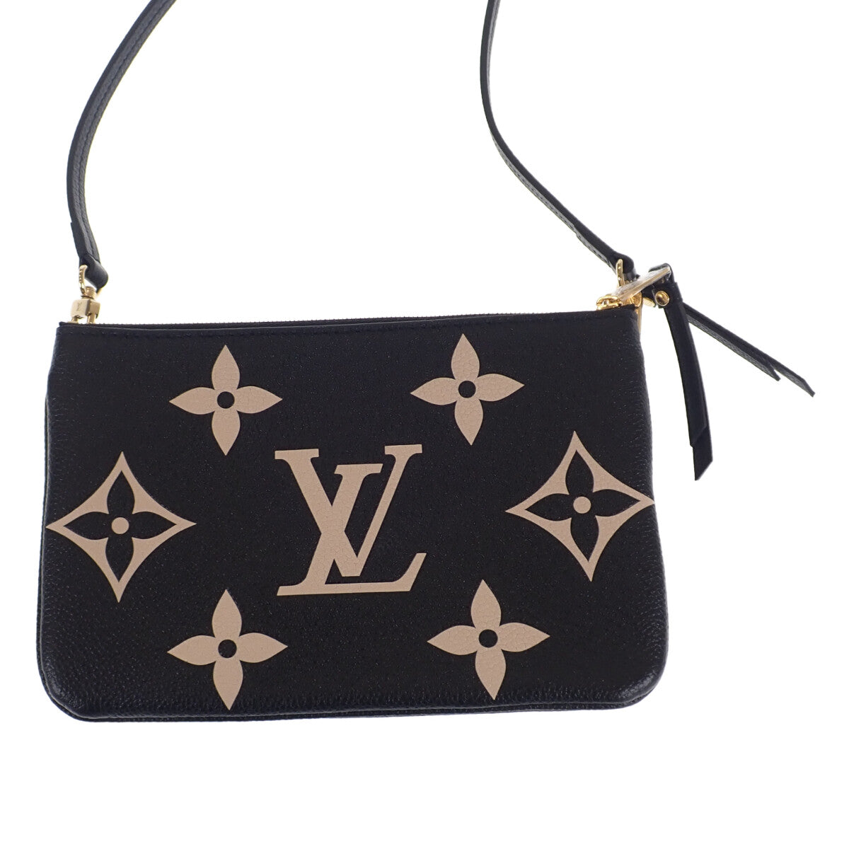 Louis Vuitton Pochette Double Zip Leather Shoulder Bag M80787 in Excellent condition