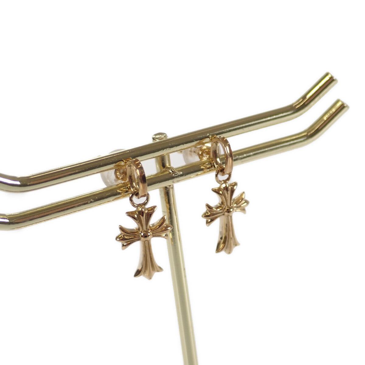 [LuxUness] 18K Cross Swing Earrings  Metal Earrings in Excellent condition