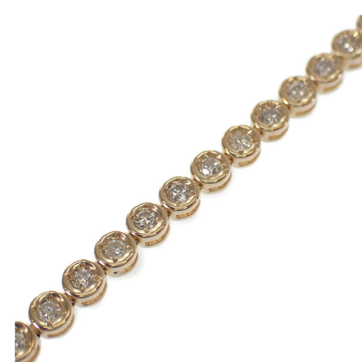 [LuxUness] 18k Gold Diamond Tennis Bracelet Metal Bracelet in Excellent condition