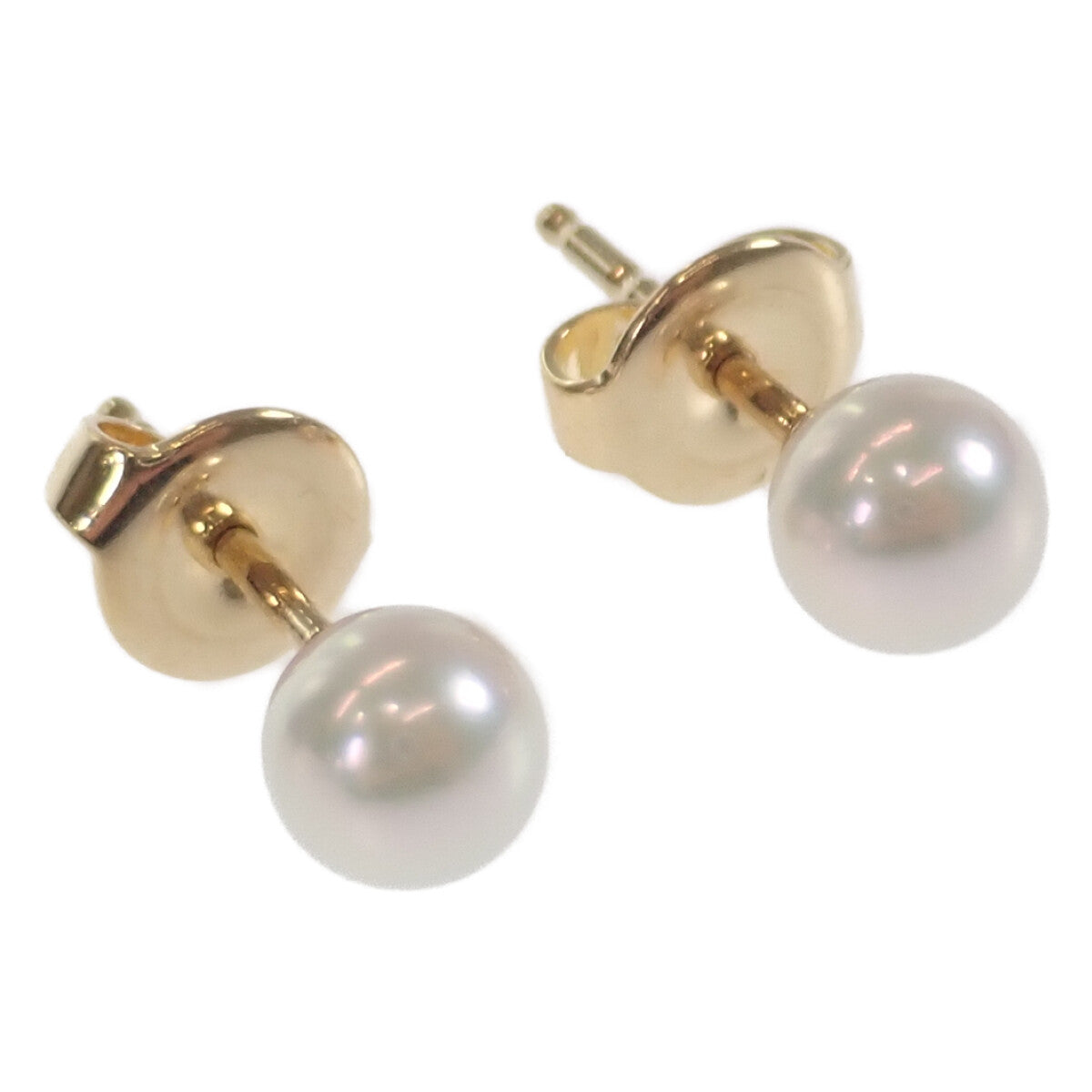 Mikimoto 18k Gold Pearl Stud Earrings Metal Earrings in Excellent condition