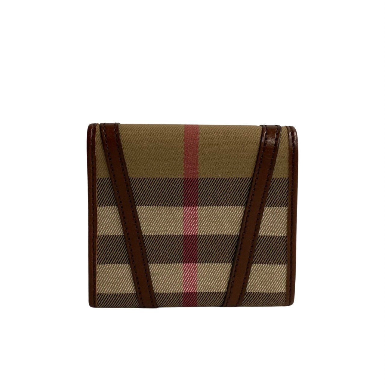 Burberry Nova Check Trifold Wallet Leather Short Wallet in Very Good Condition