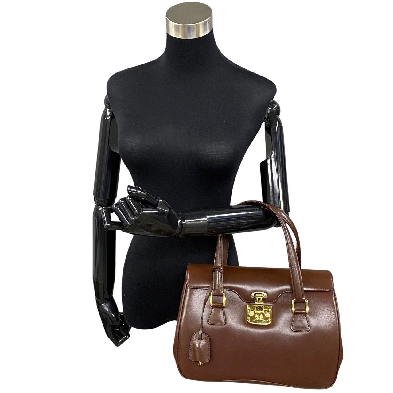 Leather Padlock Handbag