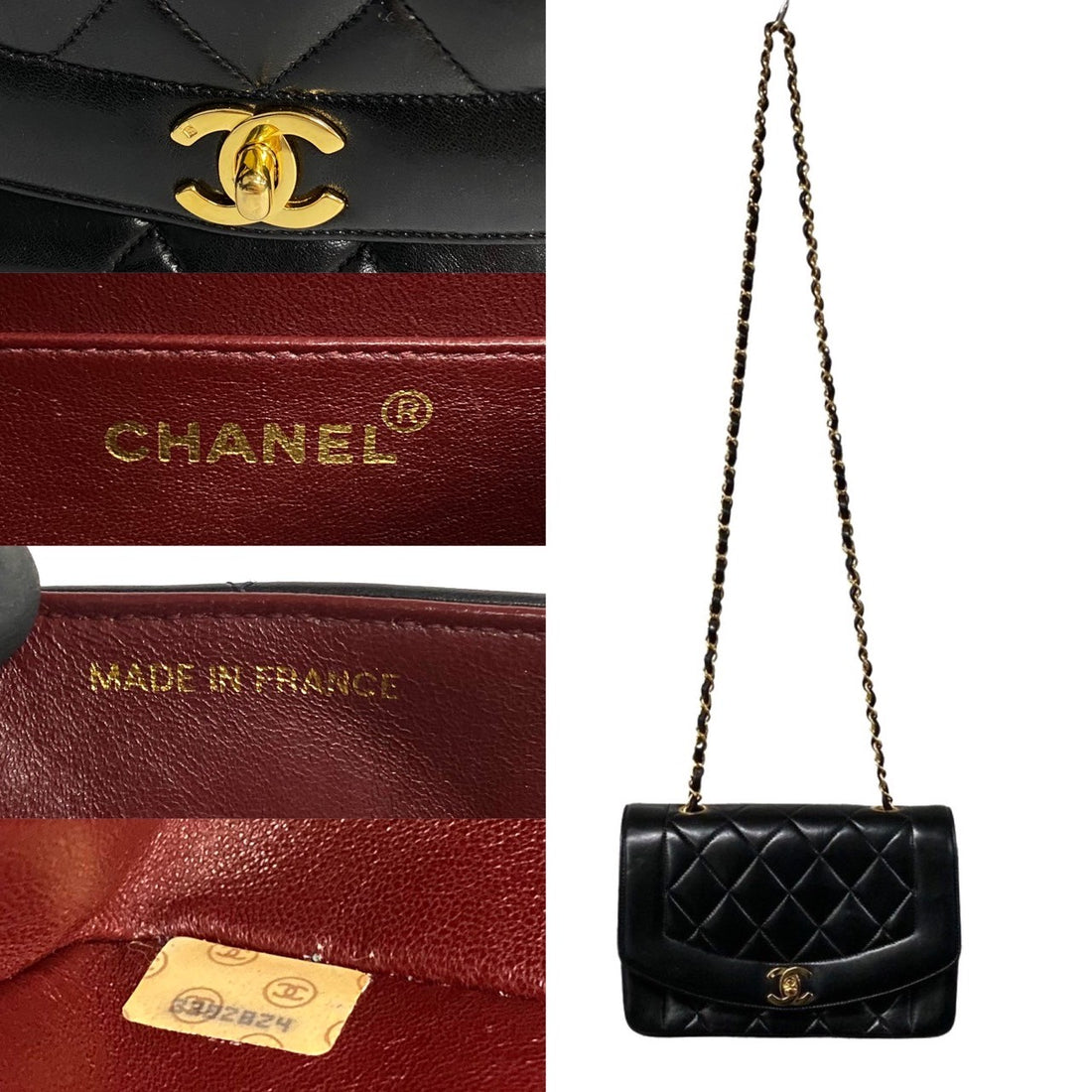 Chanel Diana Flap Crossbody Bag Leather Crossbody Bag in Very Good Condition