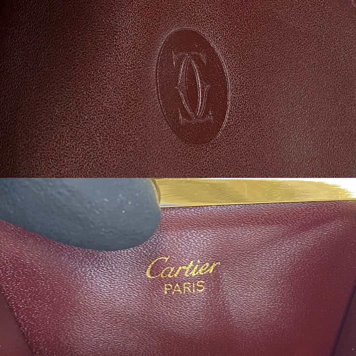 Cartier Must de Cartier Coin Case  Leather Coin Case in Great Condition