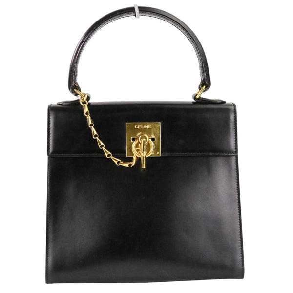 Celine Chain Lock Leather 2way Shoulder Bag