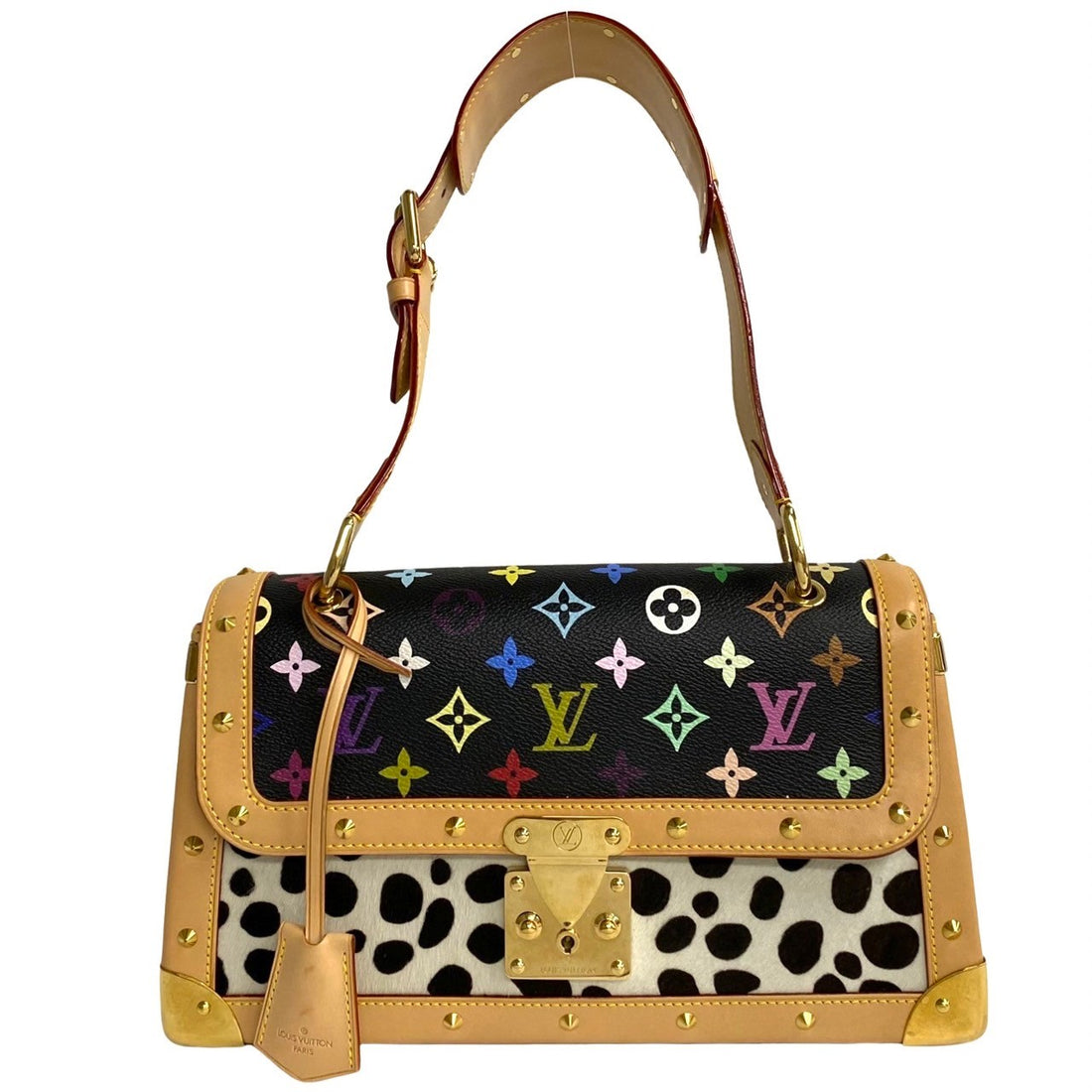 Louis Vuitton Sac Dalmatian Leather Shoulder Bag M92825 in Very Good Condition