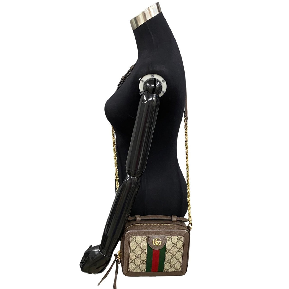 Gucci GG Supreme Ophidia Mini Crossbody Bag Canvas Crossbody Bag 602576 in Excellent Condition