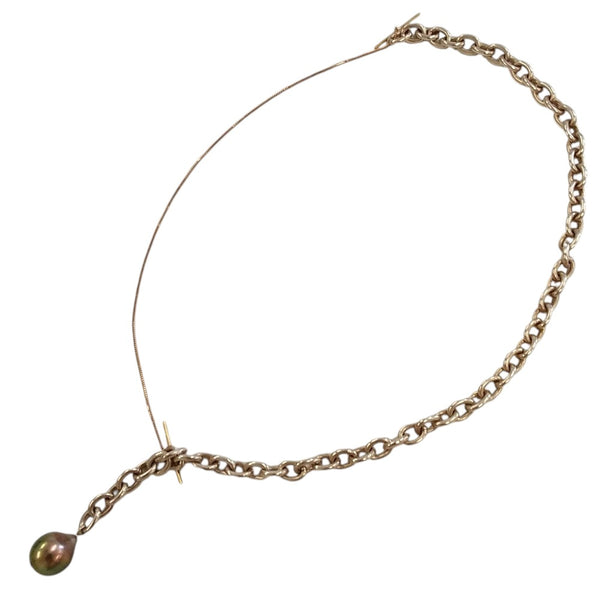 CAFCA AROQUE PEARL Au750 Silver 2way Necklace Bracelet