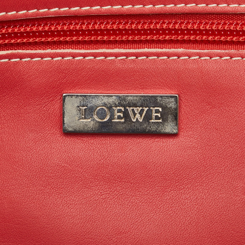 Loewe Leather Handbag Red in Very Good Condition