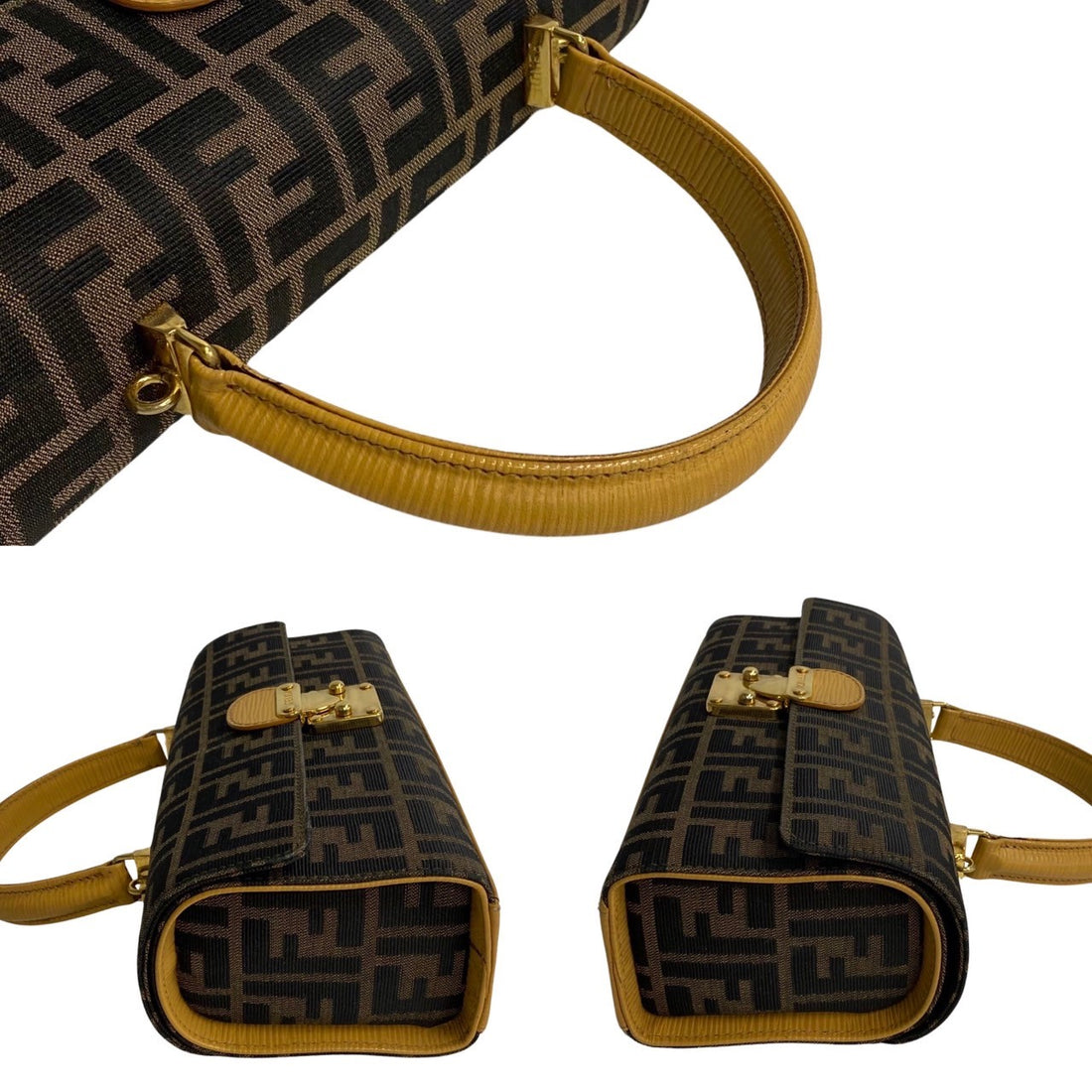 Fendi Zucca Canvas Mini Handbag  Canvas Crossbody Bag in Great Condition