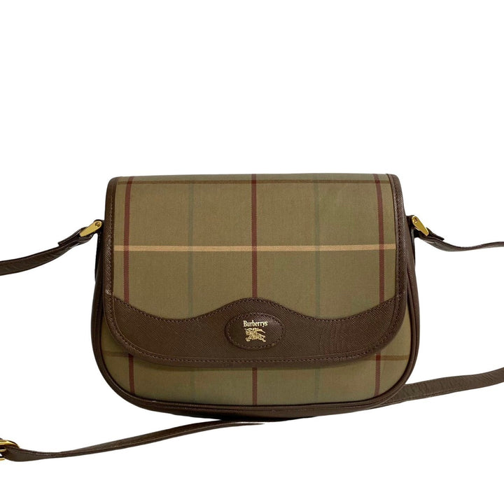 Burberry Vintage Check Crossbody Bag  Canvas Crossbody Bag in Very Good Condition