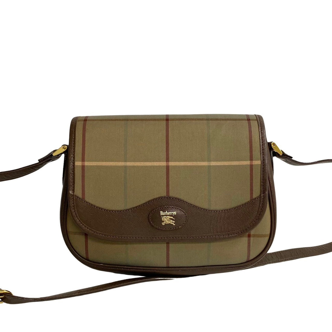 Burberry Check Canvas Crossbody Bag Canvas Crossbody Bag in Very Good Condition