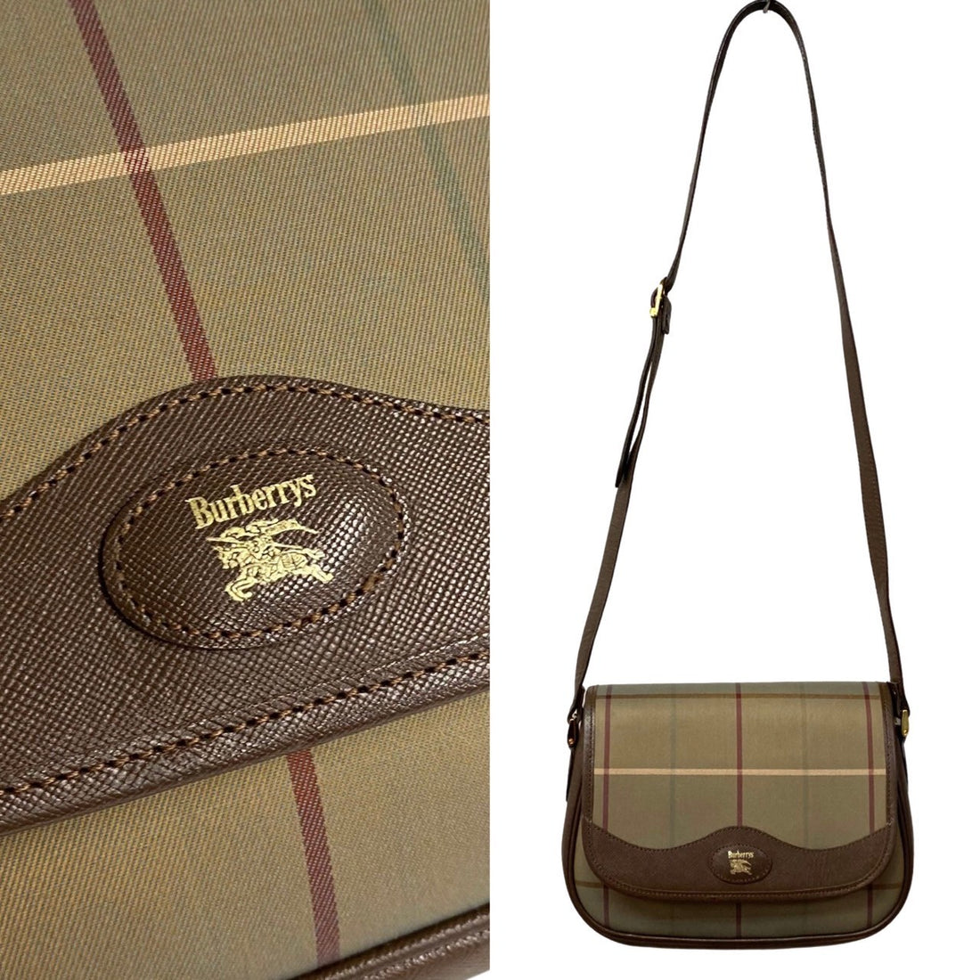 Burberry Vintage Check Crossbody Bag  Canvas Crossbody Bag