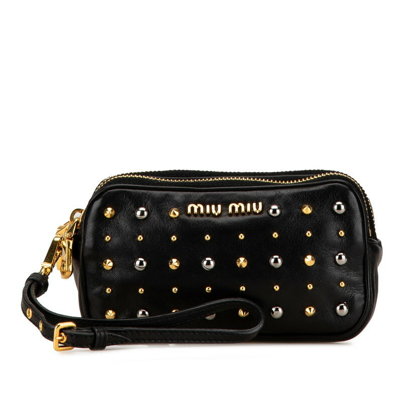 Miu Miu Leather Studded Pouch