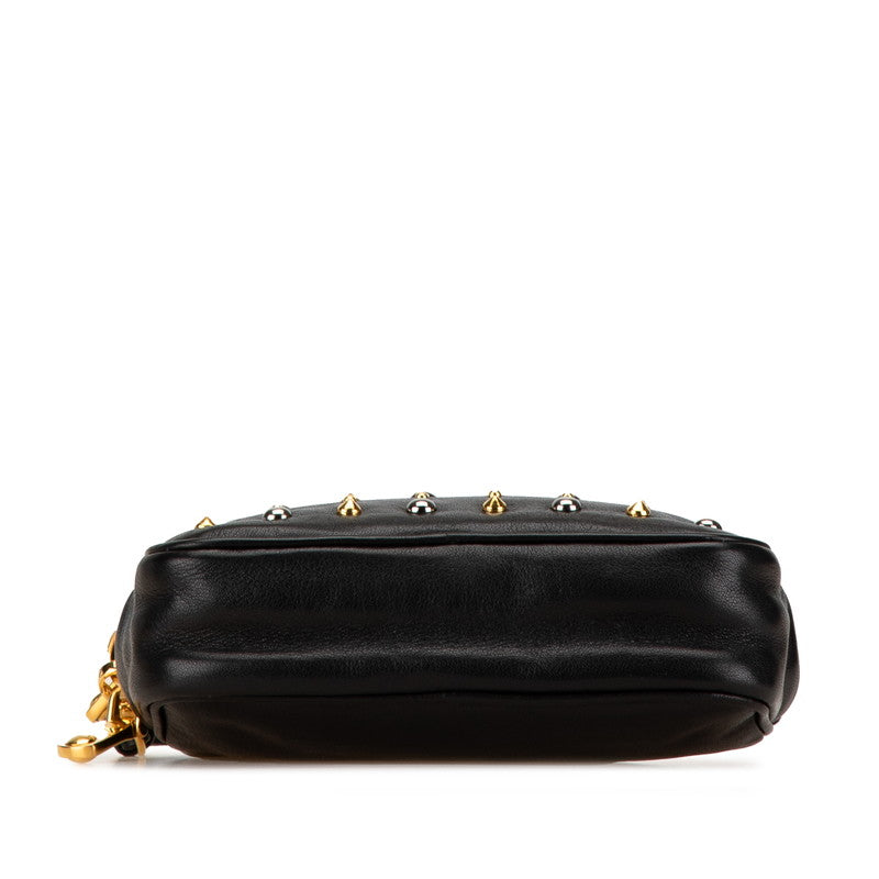 Miu Miu Leather Studded Pouch