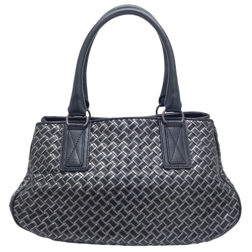 Bottega Veneta Intrecciato Leather Handbag Black