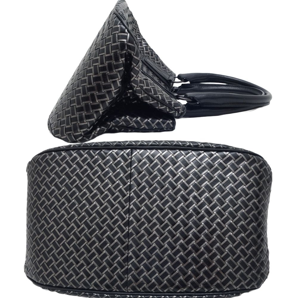 Bottega Veneta Intrecciato Leather Handbag Black