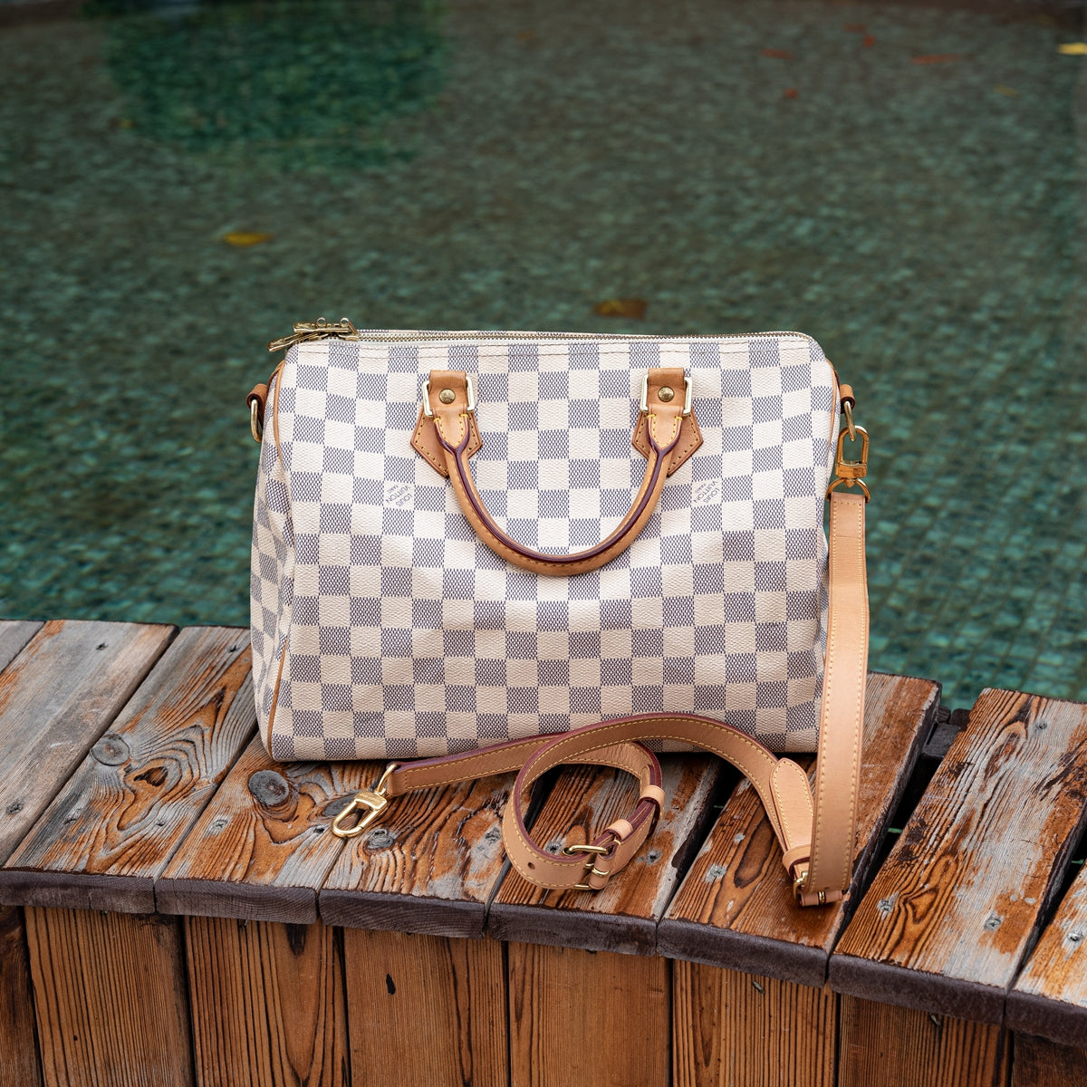 Damier Azur Speedy Bandouliere 30