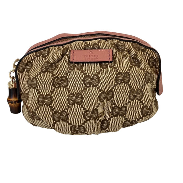 Gucci GG Canvas Bamboo Charm Pouch