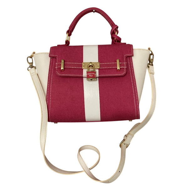 Samantha Vega Padlock Bicolor Shoulder Bag