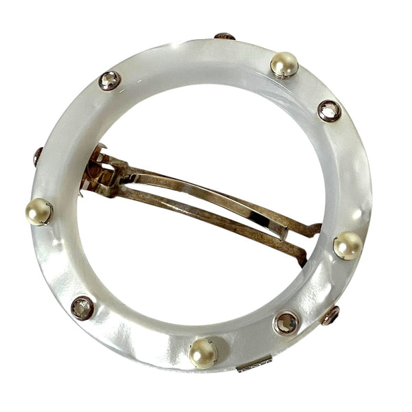 Alexandre de Paris JandM Davidson Pearl Rhinestone Barrette