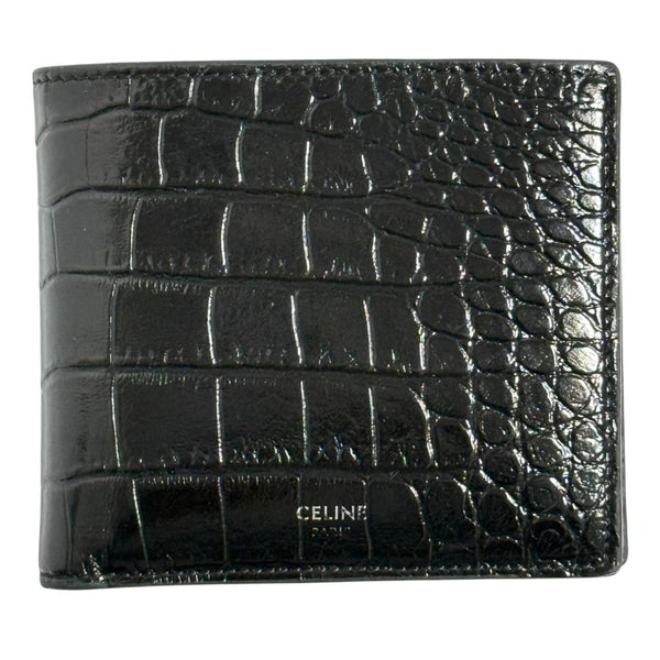 CELINE Bifold Wallet Embossed Calfskin Wallet