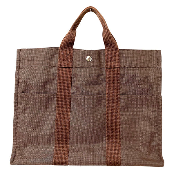 Hermes Herline MM Canvas Tote Bag