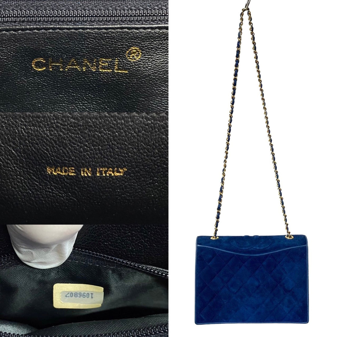 Chanel CC Suede Chain Shoulder Bag Suede Shoulder Bag 02493 in Very Good Condition