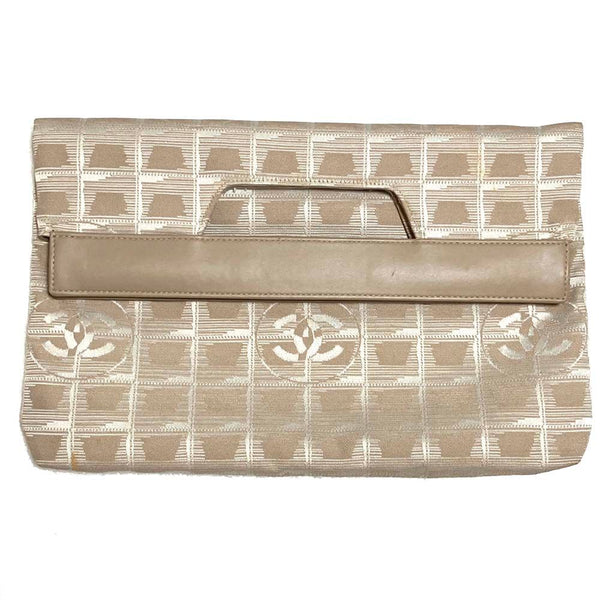 Chanel New Travel Line Canvas Clutch Bag