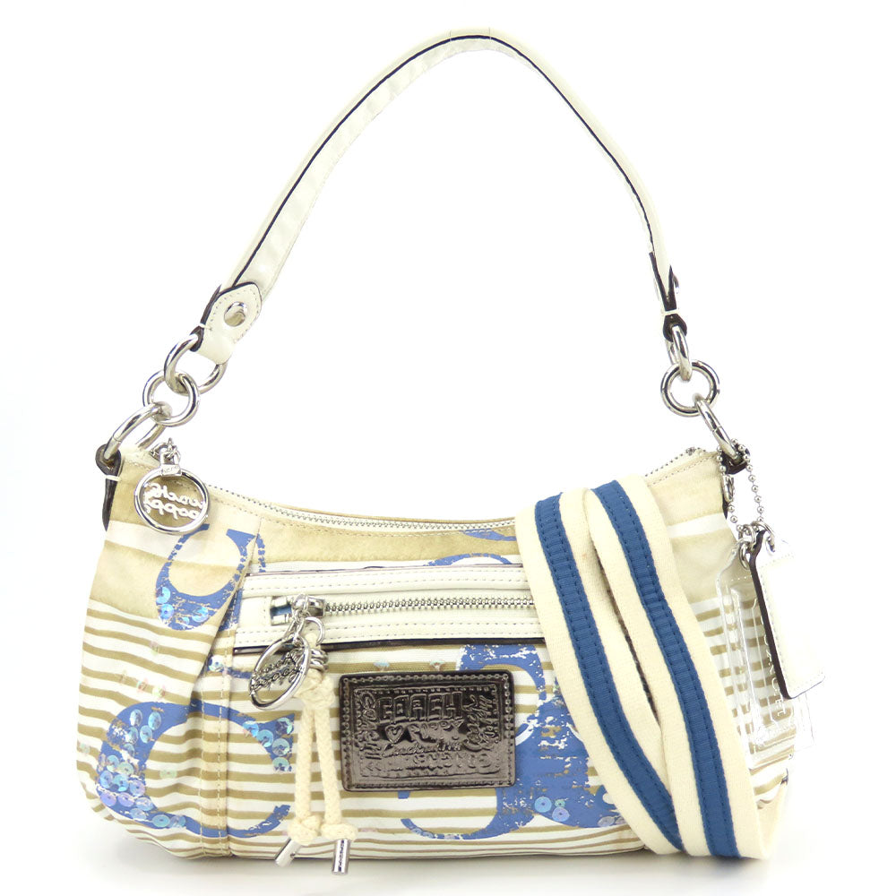 USED COACH Canvas Shoulder Bag 16967