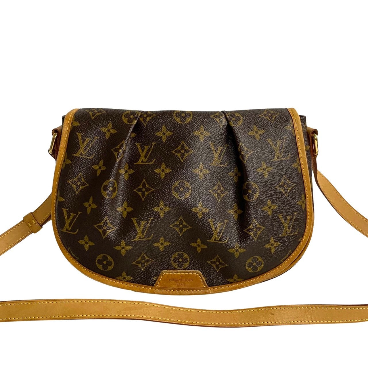 Louis Vuitton Menilmontant PM Canvas Shoulder Bag M40474 in Good condition
