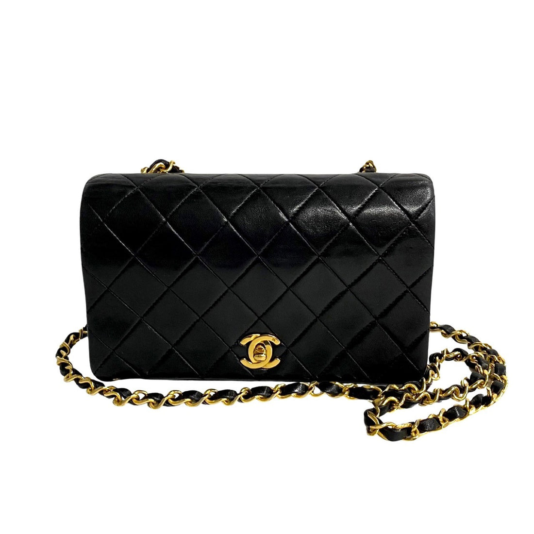 Chanel Mini CC Quilted Leather Full Flap Bag Leather Crossbody Bag in Very Good Condition