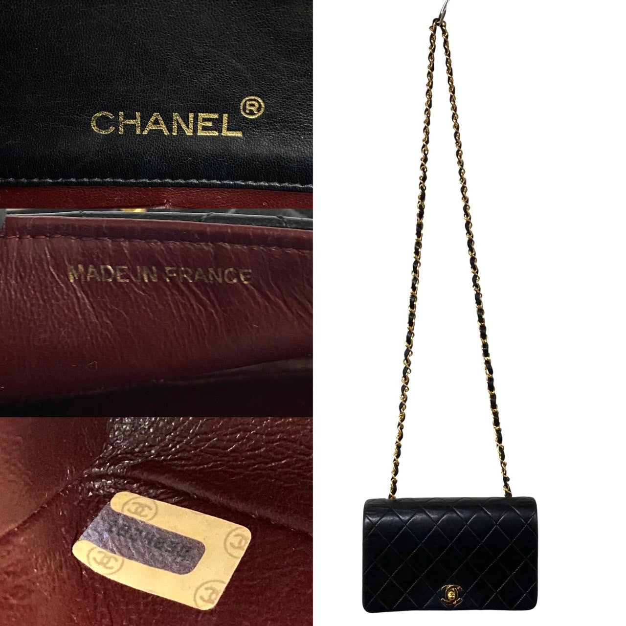 Chanel Matelasse Lambskin Full Flap 19Cm Leather Mini Shoulder Bag Leather Shoulder Bag 64159 in Very Good Condition