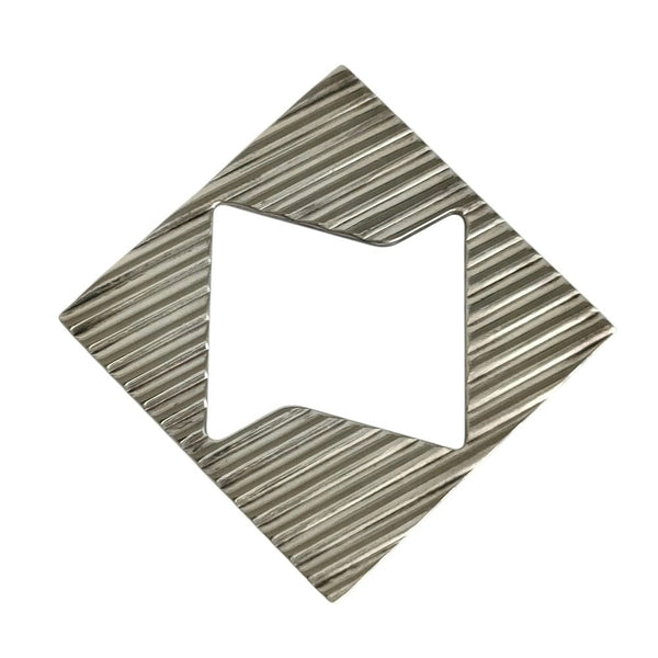 Tiffany & Co. Square Stripe Sterling Silver Pin Brooch