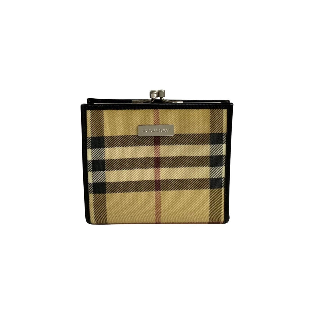 Burberry Nova Check Bifold Wallet Canvas Short Wallet in Very Good Condition