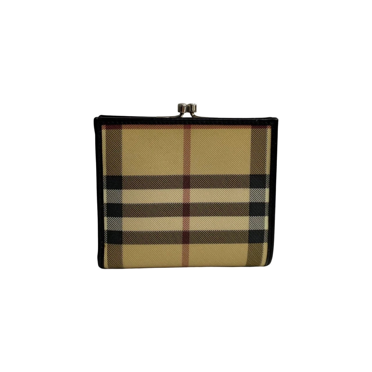 Burberry Nova Check Bifold Wallet Canvas Short Wallet in Very Good Condition