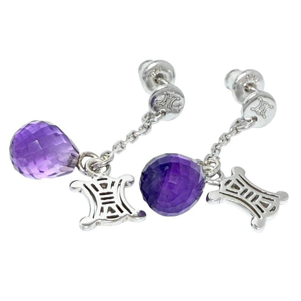 CELINE Macadam Silver Earrings