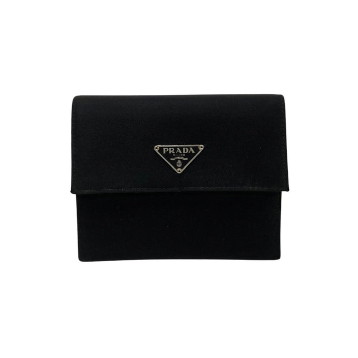 Prada Tessuto Trifold Wallet  Canvas Short Wallet in Great Condition