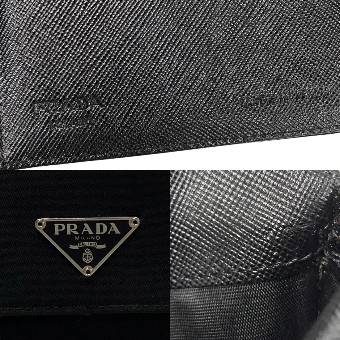 Prada Tessuto Trifold Wallet  Canvas Short Wallet in Great Condition