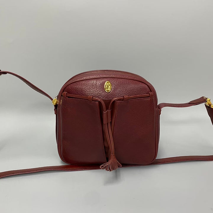 Cartier Must De Cartier Leather Crossbody Bag Leather Crossbody Bag in Very Good Condition