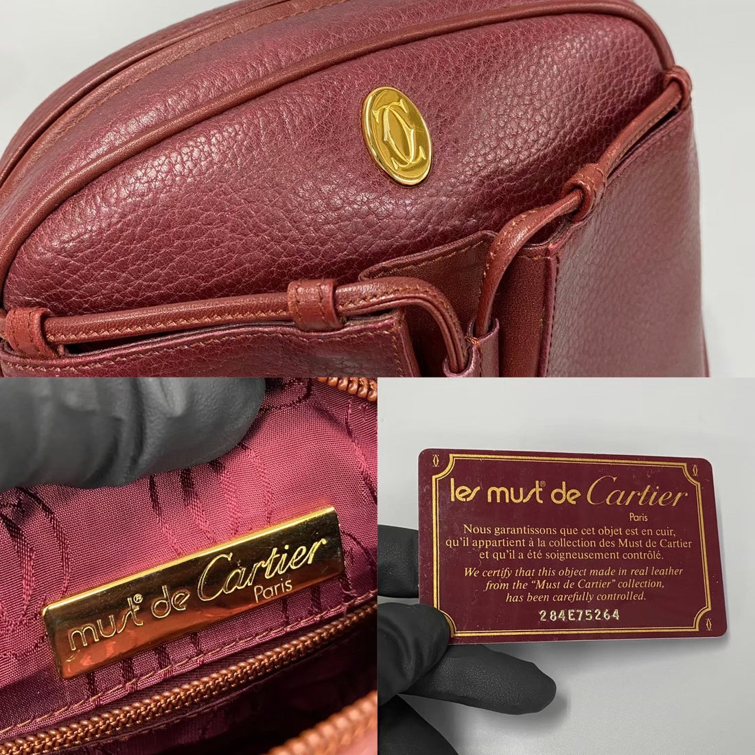 Cartier Must De Cartier Leather Crossbody Bag Leather Crossbody Bag in Very Good Condition