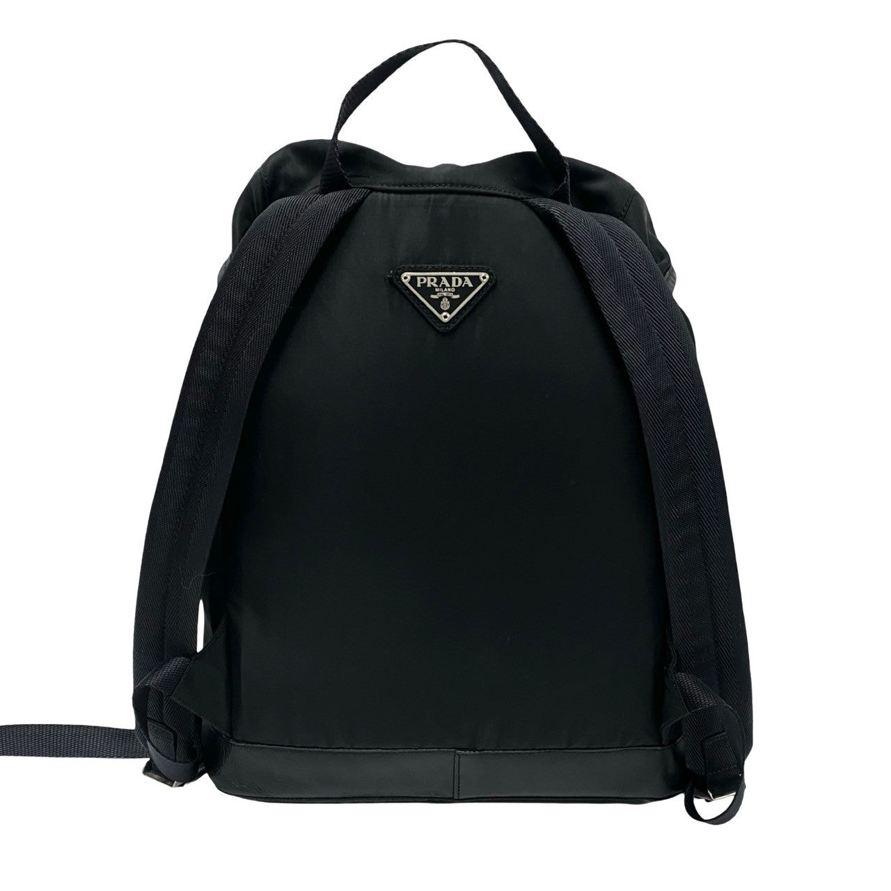 Prada Nylon Leather Backpack Black