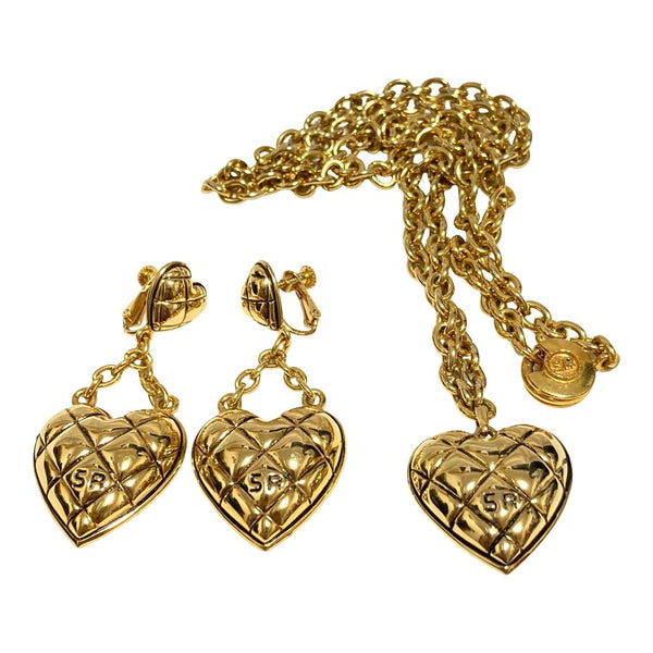Sonia Rykiel Heart Necklace Earring Set