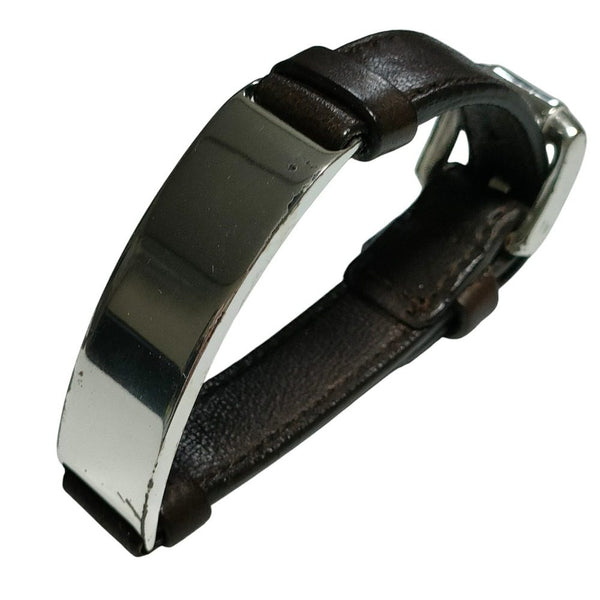 Bottega Veneta Silver Leather Bracelet