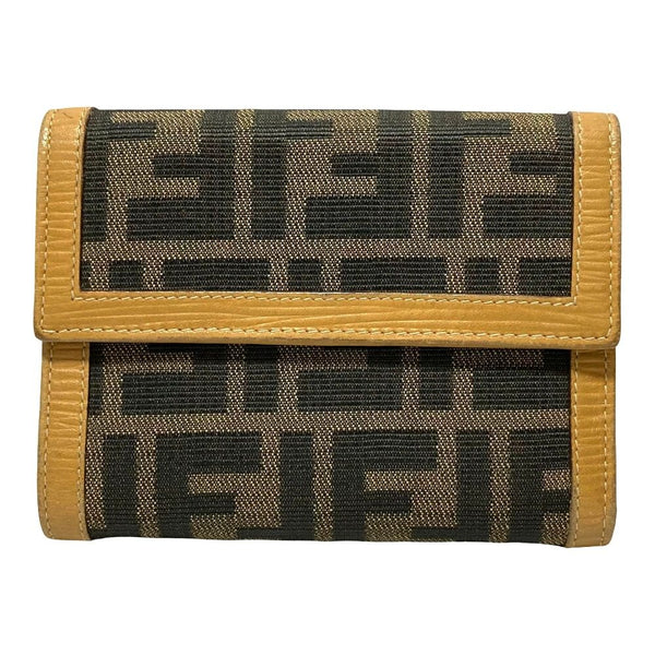 Fendi Zucca Compact Trifold Wallet