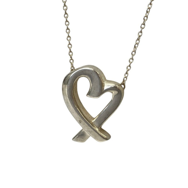 Tiffany & Co. Paloma Picasso Loving Heart Silver Necklace