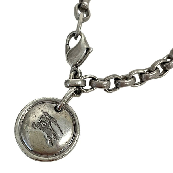 Burberry Vintage SV925 Circle Logo Charm Chain Bracelet