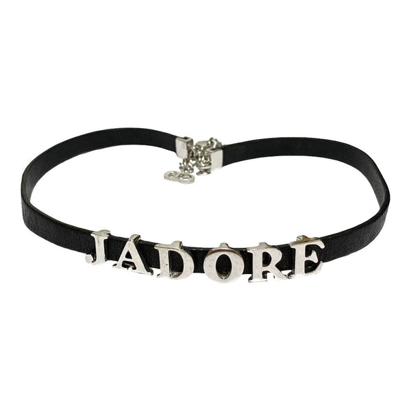 Christian Dior JADORE Leather Choker Necklace