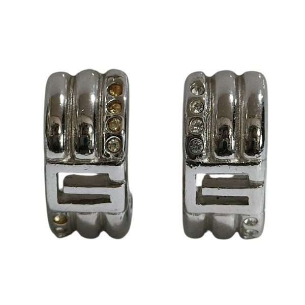 Givenchy Rhinestone G Logo Earrings